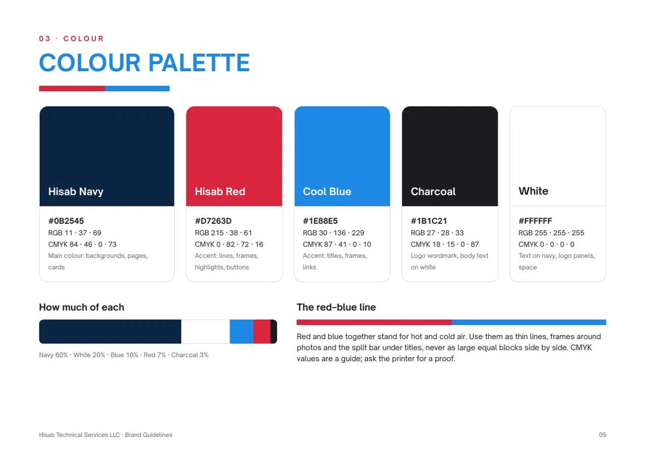 Hisab colour palette
