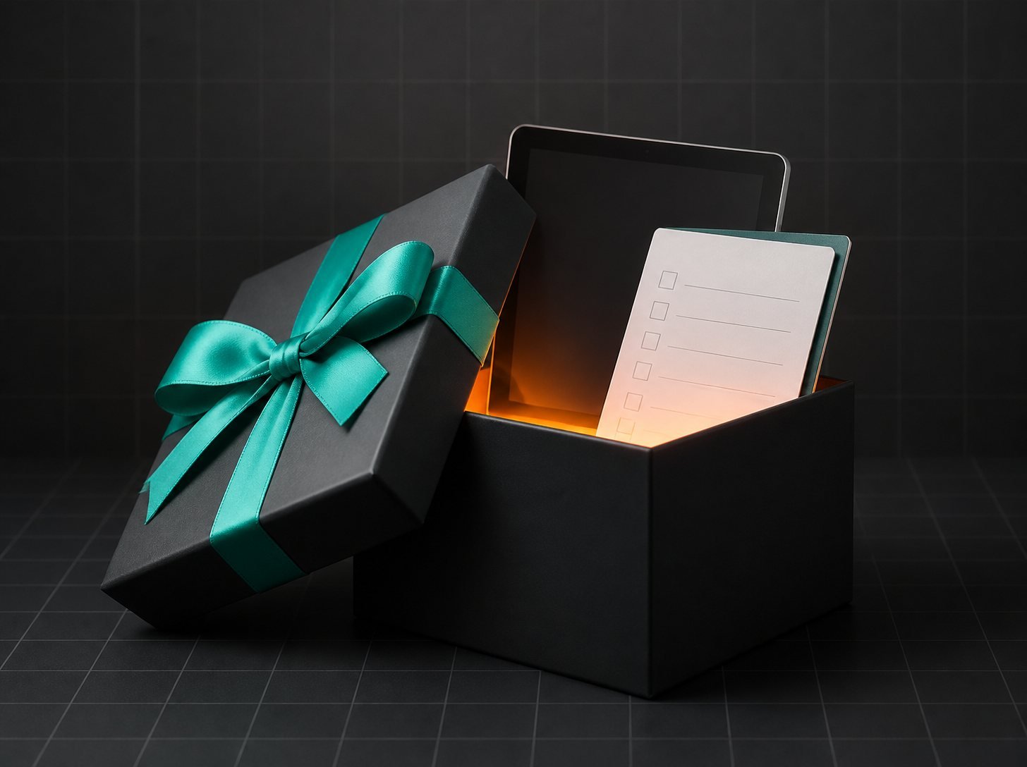 A gift box with a free business tool inside