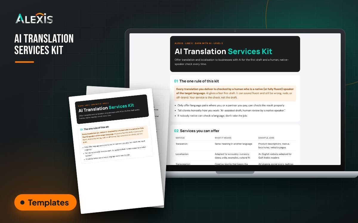 AI Translation Services Kit: templates and PDF