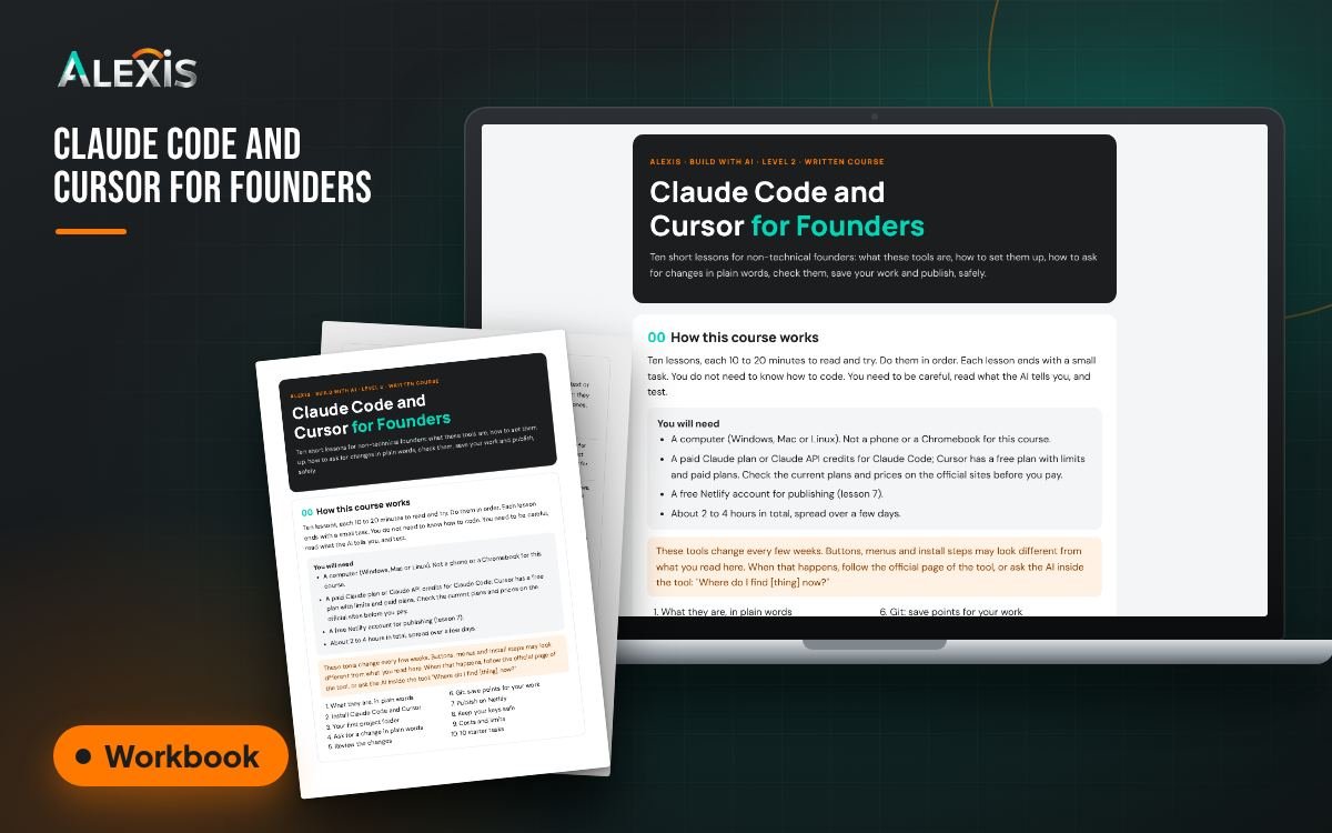 Claude Code and Cursor for Founders: workbook and PDF