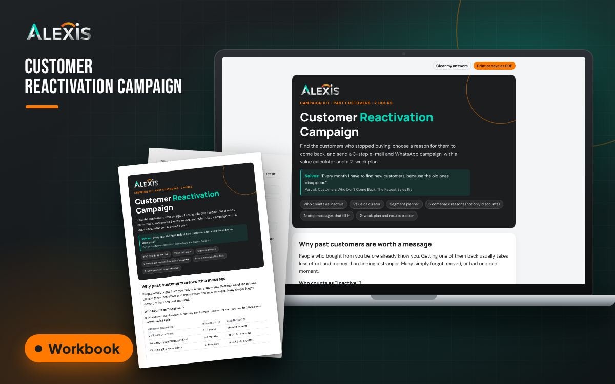Customer Reactivation Campaign: workbook and PDF