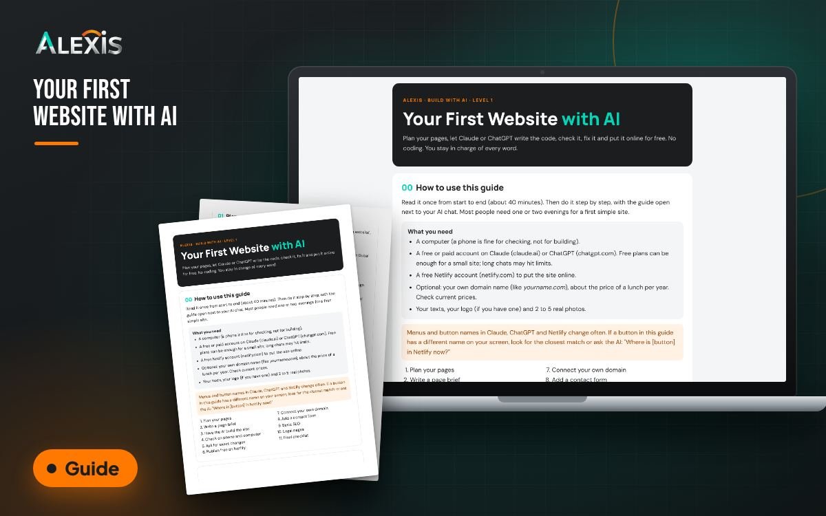 Your First Website with AI: guide and PDF