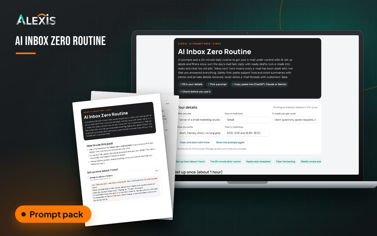 AI Inbox Zero Routine: prompt pack and PDF