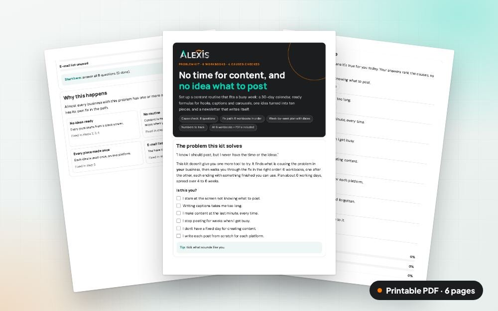 No Time for Content: The Content System Kit: The printable PDF: the same content to print, save or share.