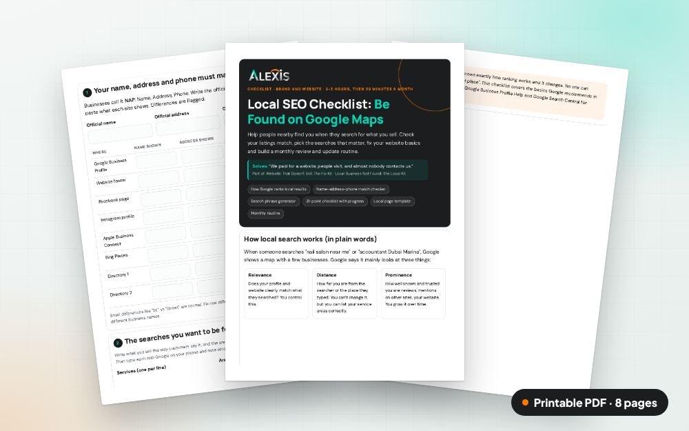 Local SEO Checklist: Be Found on Google Maps: The printable PDF: the same content to print, save or share.