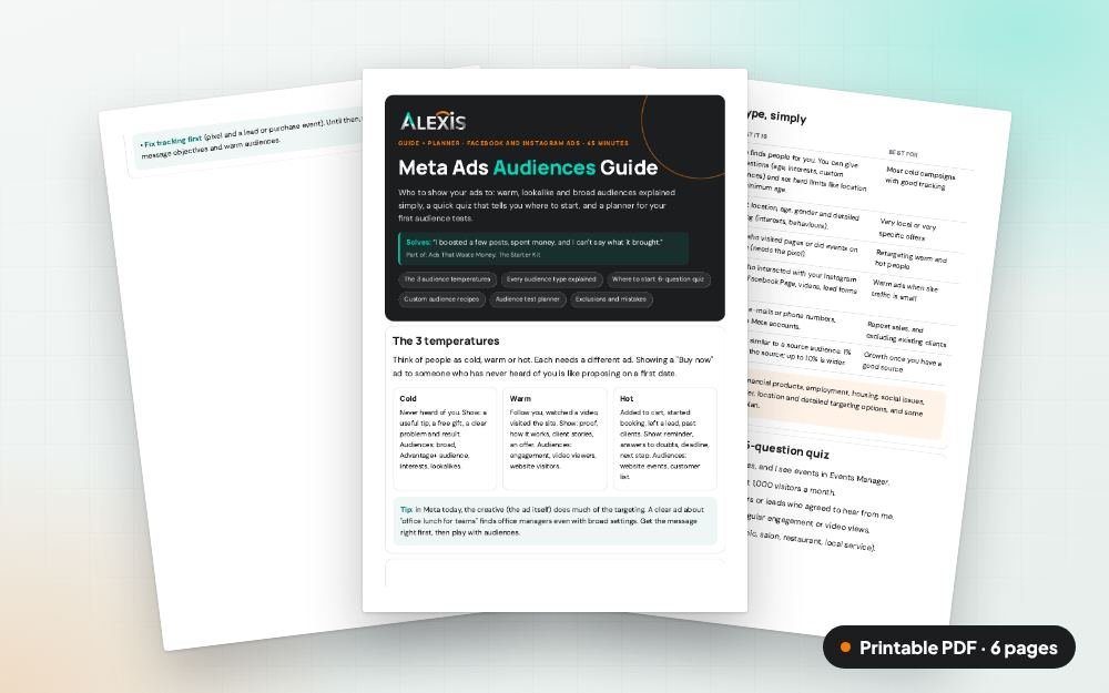 Meta Ads Audiences Guide: The printable PDF: the same content to print, save or share.