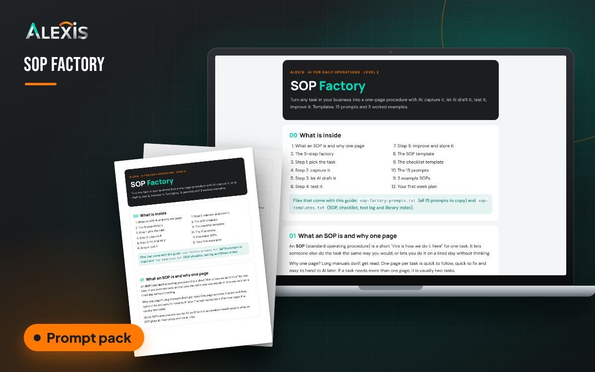 SOP Factory: prompt pack and PDF